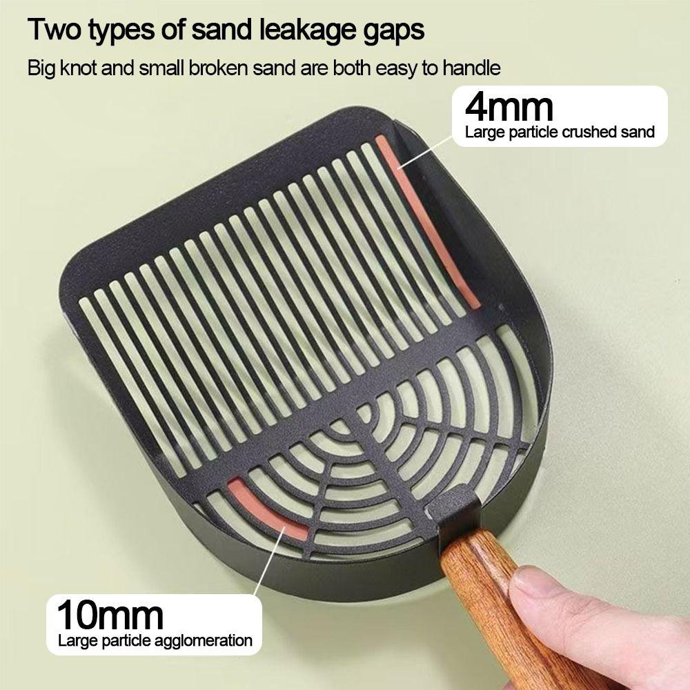 Stainless Steel Cat Litter Shovel Anti-slip Cat Poop Scooper Cat Toilet Scoop  Pet Cleaning Tools