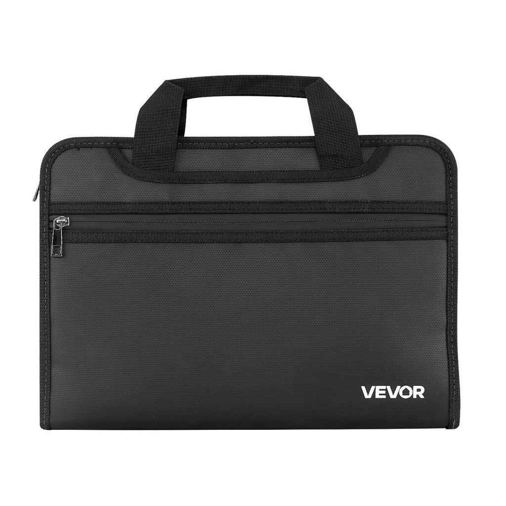 Fireproof Document Bag, 1000 Heat Insulated Fireproof & Waterproof Bag, Portable Multi-Layer File Storage Security Organizer Home Office Travel Use,