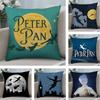 PPeter Pan Funny Cushion Cover Soft Plush Fabric DoubleSided Printed Sofa Cushion Cover for All Seasons Home Decor Gift