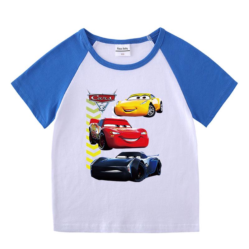 Letni komplet dwuczęściowy dla chłopca: T-shirt z krótkim rękawem i spodenki - casualowy strój sportowy