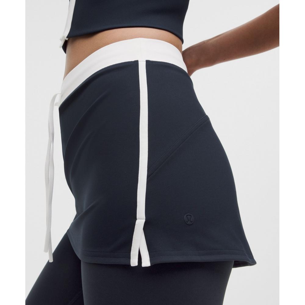 Lullulemon Everlux™ Colorblock Layered Skirt Trnv Wht