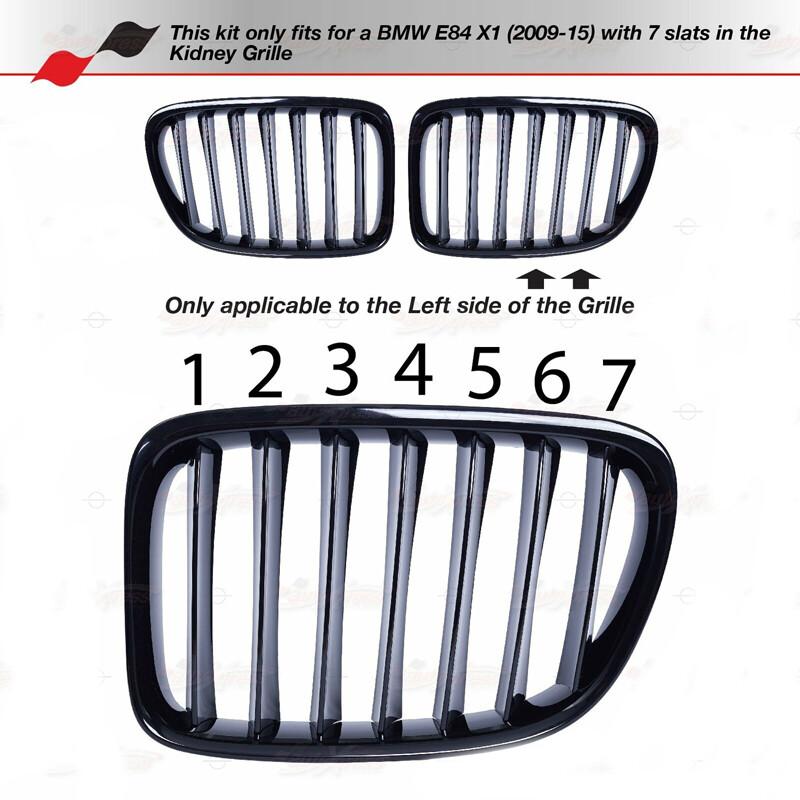 Front Grille Grill Cover Strips Clip Trim For BMW X1 E84 Accessories 2009-2015 B