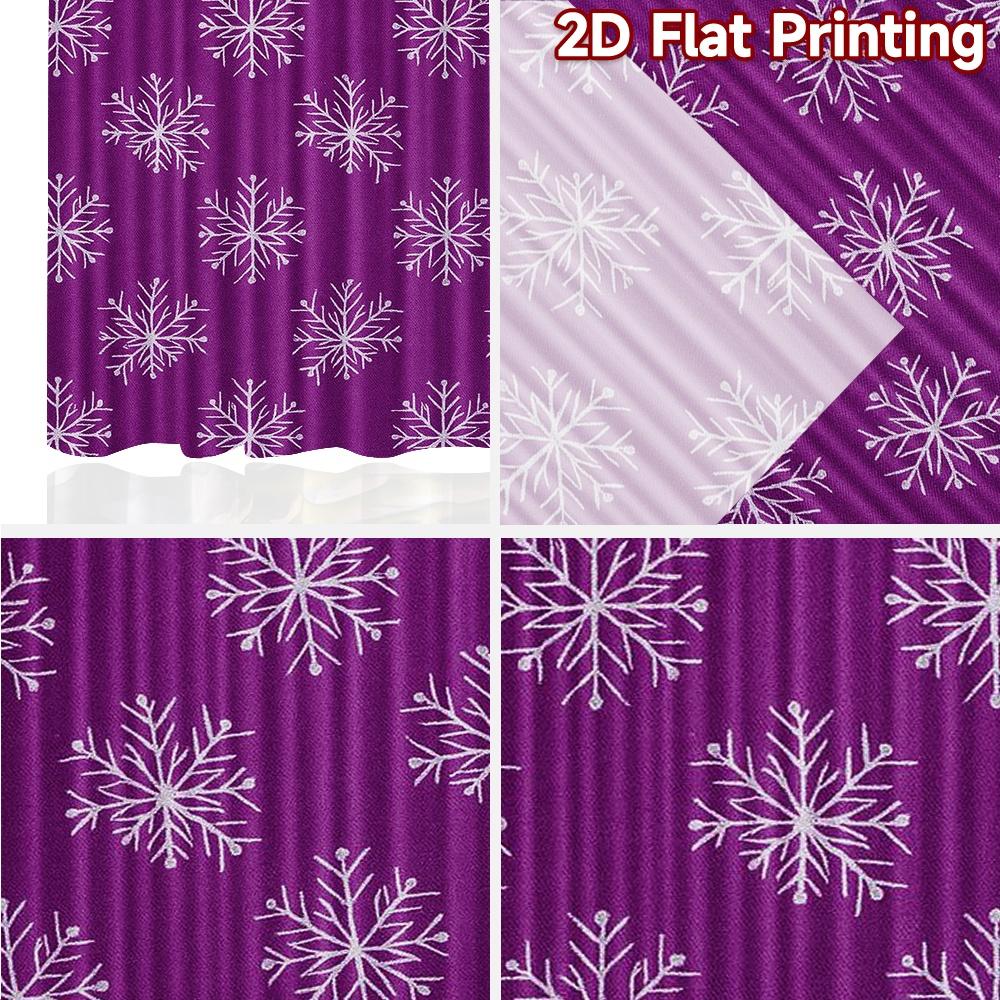 2pcs, 2D FLAT PRINTING Curtains (Without Rod) Purple Ornaments Halloween Festival Fashion Curtains Yarn Curtains Decorations For