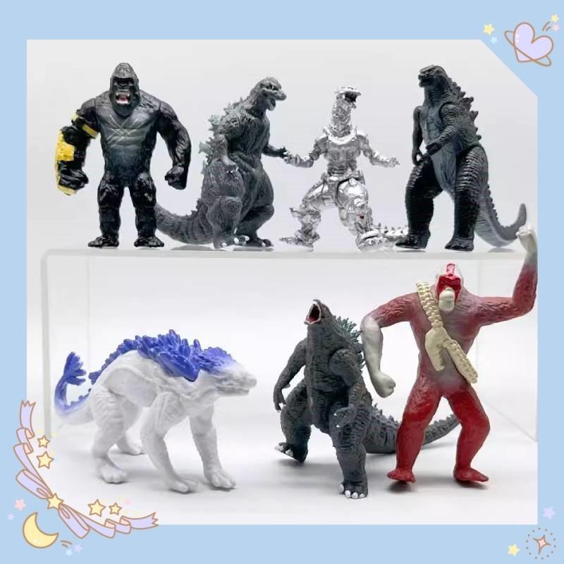 New 2nd Generation 12 Styles Godzilla Vs. King Kong Colorful Star Evolution Version King Kong Scar King Hand Office Toy Model Decoration