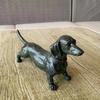 Craft Decoration Garden Sculpture Figures Dog Resin Dachshund Animal Pet Toys Figurine Black Ornament Animals Statue Wholesale