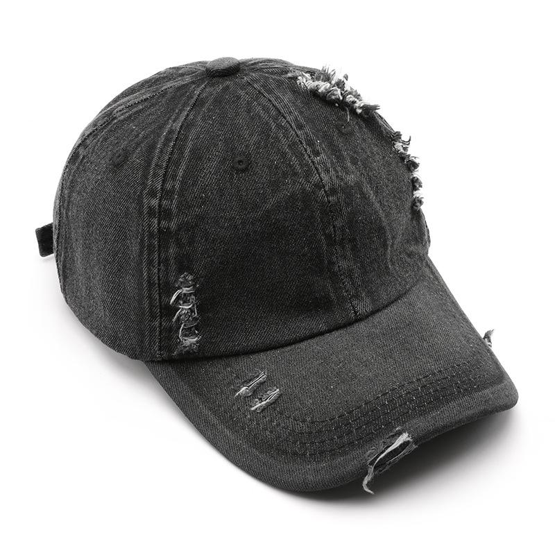 Retro Women's Personalized Washed Holes Solid Color Light Board Cap Outdoor Men's Travel Warm Shade Baseball Cap