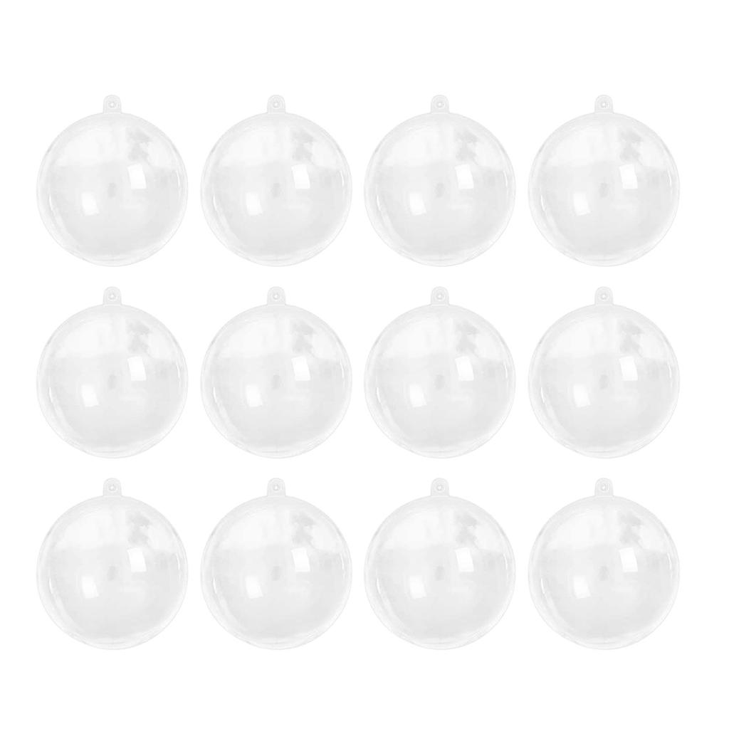 Christmas Ball Transparent Plastic Fillable Bauble Xmas Tree Clear Hanging Ornaments Decoration Home Wedding Party Gift Box