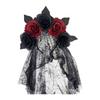 Rose Lace Headband for Women, Gothic Costume Headpiece for Halloween Parties, Cosplay Styling, Stage and Photo Looks