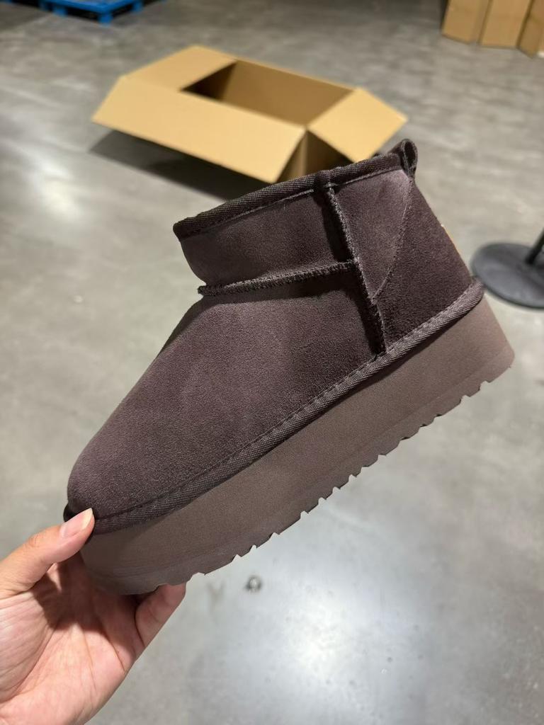 2027 New Winter Snow Boots Ladies Platform High Heel Shoes Women Ankle Boots Luxury Designer Classic Ultra Mini Fur Boot