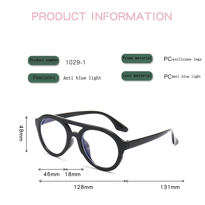 Anti-Blue Light Glasses High Quality Pilot Children Eyewear Luxury Kid Eyeglasses Blue Light Blocking Boy Girl Computer Eyeglas
