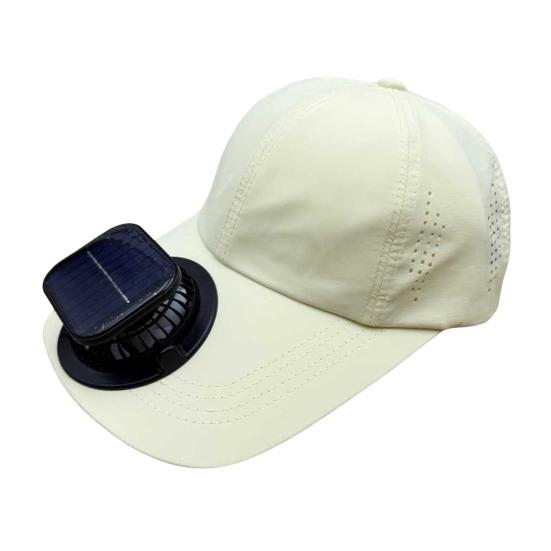 

Baseball Hat with Anti-UV Sun Protection Brim Built-in Silent Fan 3 Speeds Solar Dual Power USB Charging Quick-Dry Sun Hat светло-желтого