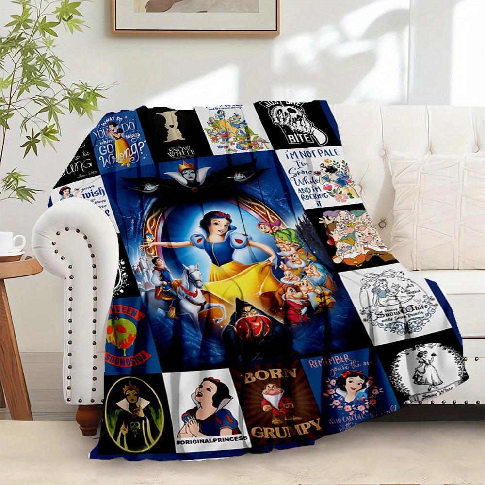 

1 pc Flannel Disney Snow White and the Seven Dwarfs Poster Bedding Throw Blanket Couch Cover Gift Home Decorative Wall Art Print 3D Digital 130x150cm