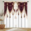 2 szt. Luksusowe zasłony pałacowe konstrukcja z tunelem na karnisz chronią prywatność nadają się do dekoracji w różnych pomieszczeniach Zasłony w kolorze wina