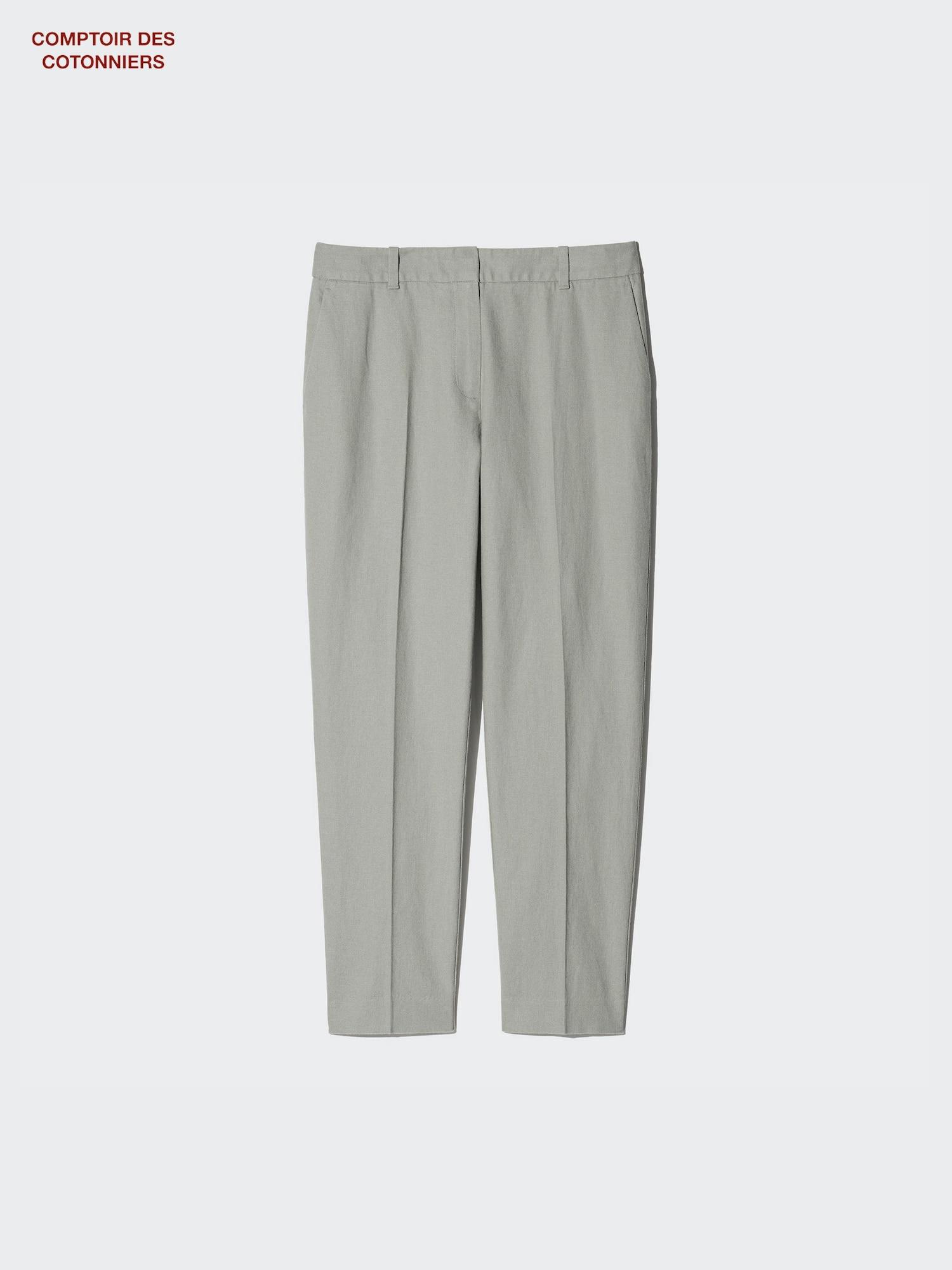 

Uniqlo Льняные хлопковые брюки до щиколотки 05 GRAY/S