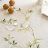 Floral Fresh Simple Embroidery Imitation Cotton Linen Dining Household Wear-resistant Waterproof Tablecloth
