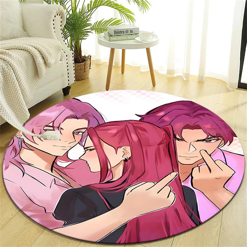 1pc KPop Demon Hunters MIRA3 Design Printed Area Round Carpet for Bedroom Living Room Home Decor Rugs Mat Non Slip Mat Rug for Bedside