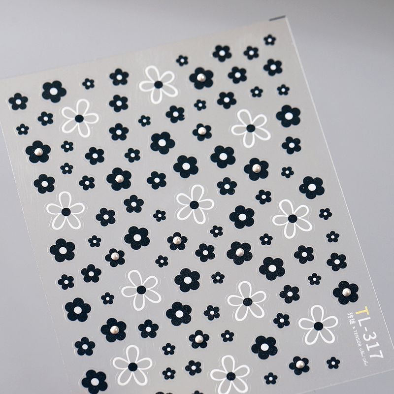 

Сезон Черно-белый Цветок Точка Жемчуг Наклейки для Красоты Ногтей Водонепроницаемая Наклейка для Ногтей Декоративные Наклейки Украшение Tl317 318 TL317 (point Pearl)