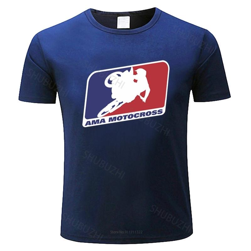 Mens Short Sleeve T Shirt AMA Motocross Superbikes Motorbike Heather Cotton T-shirt Fashion Tee-shirt Male Summer Tops