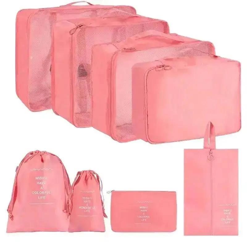 8Pc Foldable Waterproof Storage Bag Three-dimensional Travel Storage Bag Bundle Pocket Home Large Capacity Clothing Storage Bags