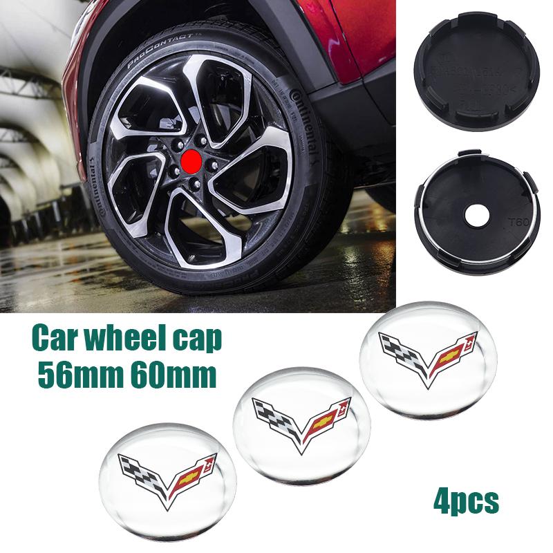 4pcs 60mm 56mm Car wheel emblem Wheel Center Hub Cap auto Rim refit dust-proof badge covers styling accessories For Chevrolet HK2