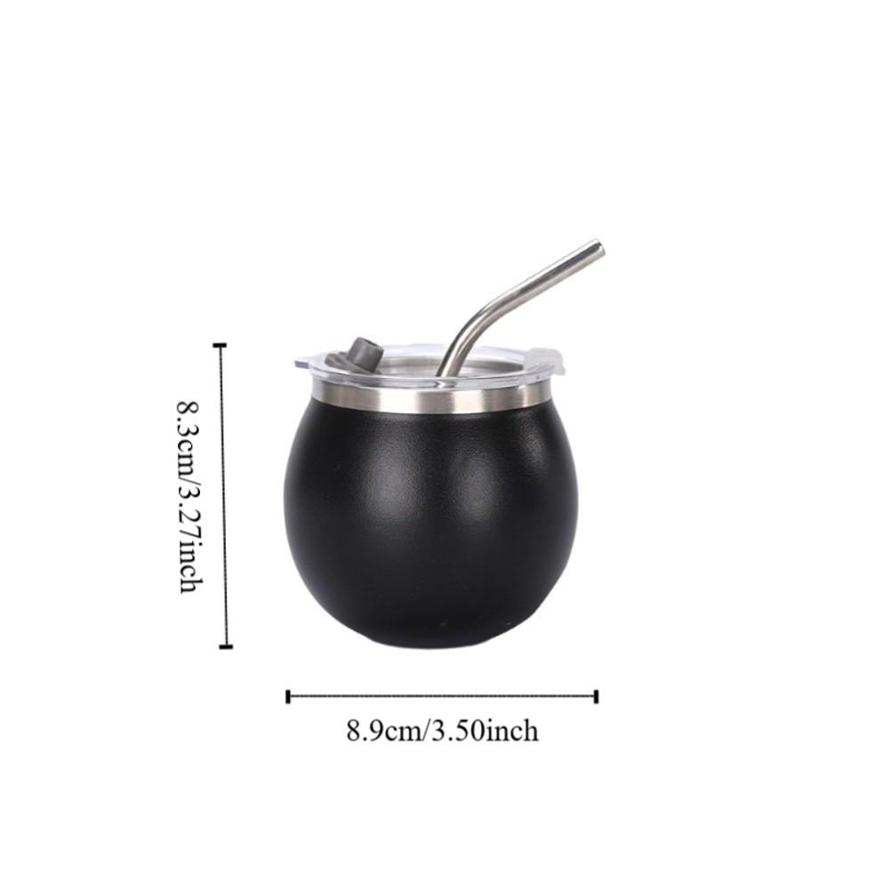 with Straw and Lid Portable Egg Cup Double Wall Tumbler Cup Argentine Yerba Mate Cup  Office