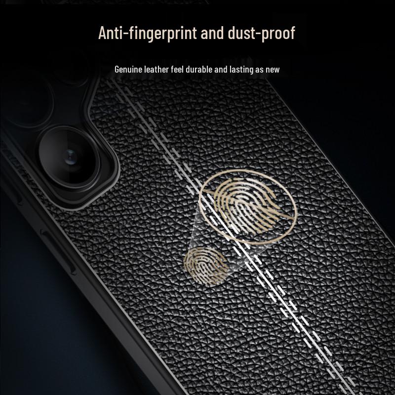Samsung A55 5G Lychee Full Coverage Soft Case - S25 Ultra Leather Pattern Anti-Drop Protective Case