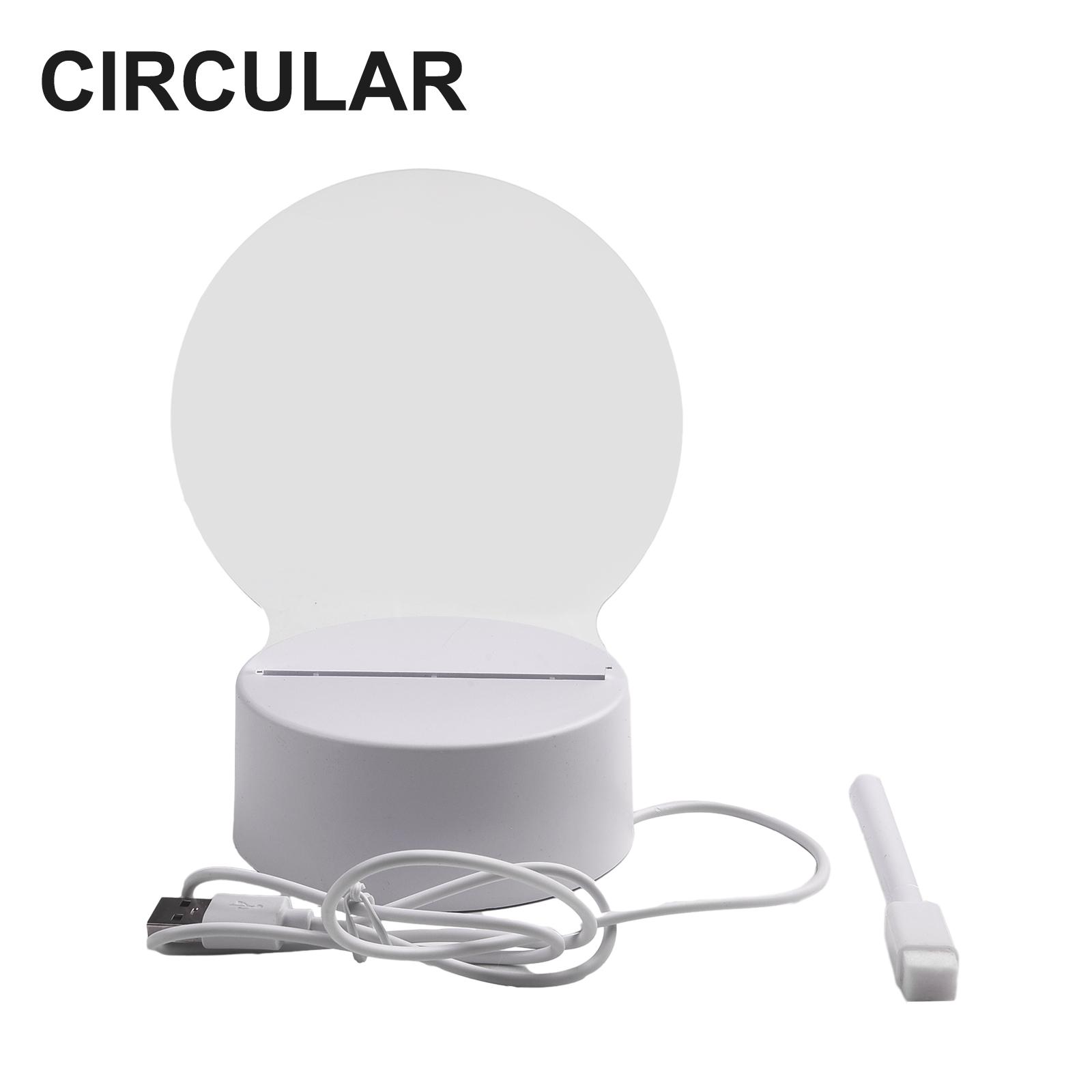 

Message Board Acrylic Tranparent USB Input Warm Light Circular