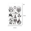 18pcs Dark Fluorescent Color Changing Tattoo Sticker Luminous Flower Arm  Adult Tattoo Sticker Trend Bar Animal Tattoo Stickers