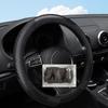 XF6002 Xiyin Carbon Fiber Leather Steering Wheel Cover - Embossed Design