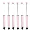 6PCS 2-in-1 Beadable Ballpoint Pen with Stylus Cap Business Signing Pen Quick Drying Write Smoothly for Office School