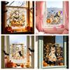 Halloween Window Cling Vintage Patch Ghost Static Clings, Thanksgiving Pumpkin Bow Maple Leaf Autumn Home Decoration Glass Stickers, Reusable