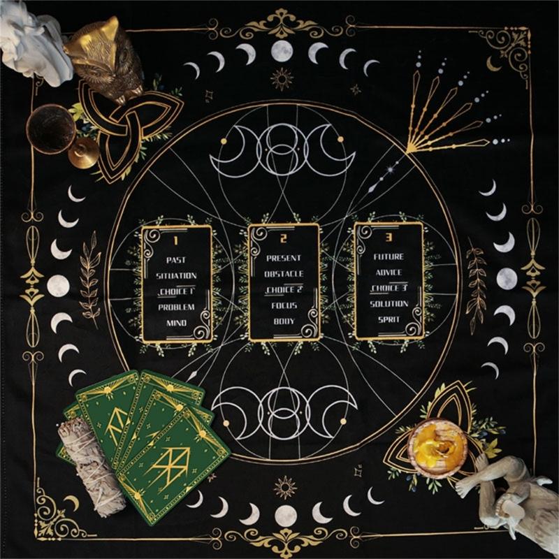 Reading Card Astrologys Tablecloth Altars Cloth Square Divinations Cards Table Cloth Witchcrafts Deck Cloth Enduring