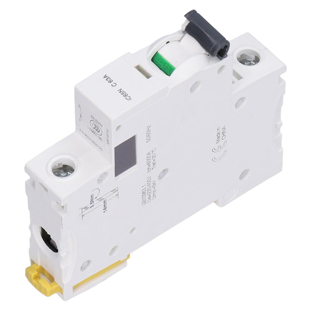 Miniature Circuit Breaker Low Voltage 63A 230V/400V DIN Rail Mount for Power Distribution