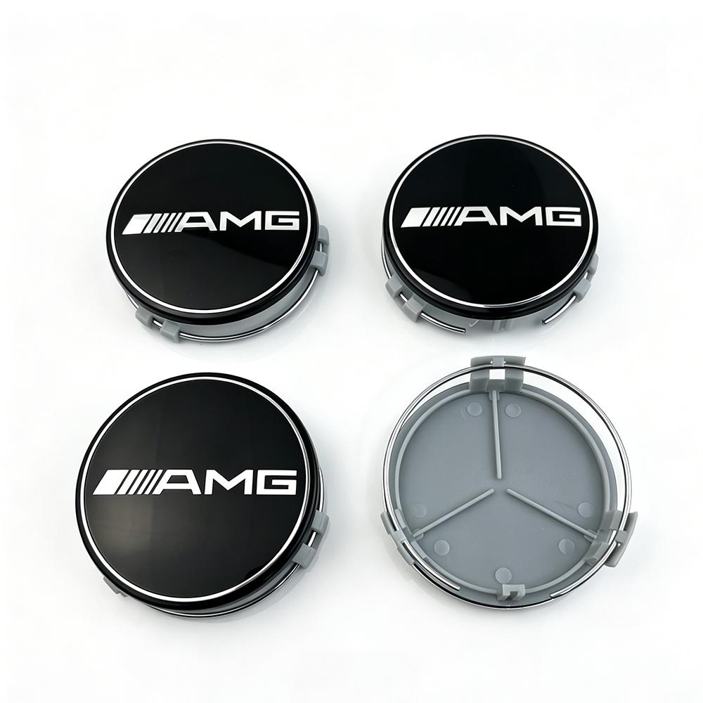 For Benz W2032026 New Car Wheel Center Hub Caps Cover 4Pcs 75mm for Mercedes Benz Amg logo B/C/E/S Class A Class C200L GLC GLK CLA W166 W163 W221