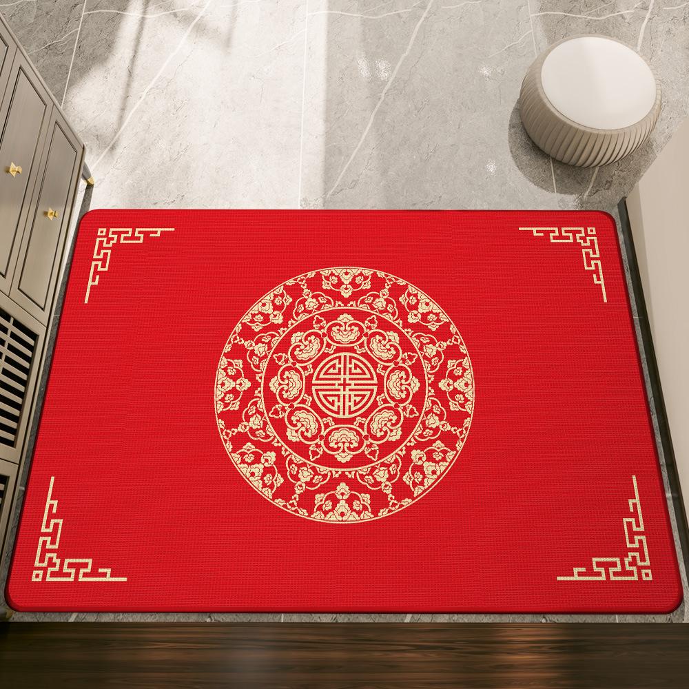 

Новые грязеотталкивающие коврики для входной двери в китайском стиле для дома, для дверей с цветами и птицами, износостойкие, удаляющие песок, поглощающие пыль, противоскользящие коврики 50*80cm