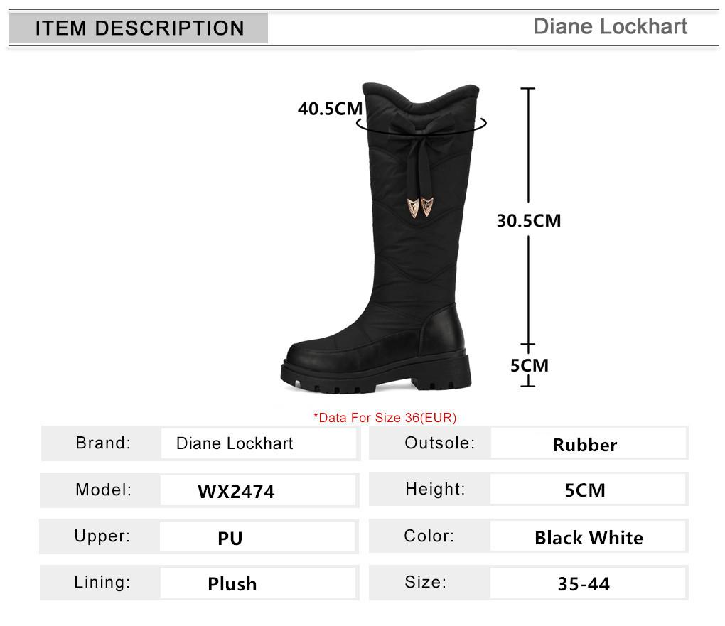 Waterproof  Winter Shoes Woman Platform Snow Boots Warm Fur Plush Casual Wedge Knee High Boots Girls Black White Shoes Ladie