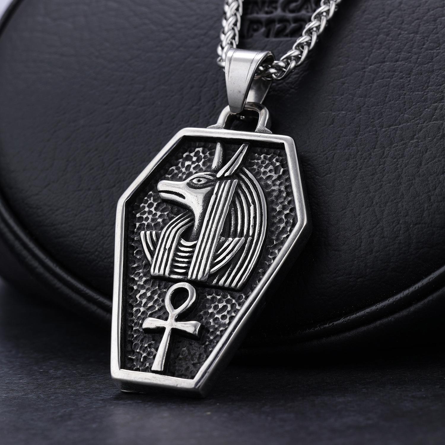 

Египетский амулет-подвеска с головой Тота - Готический панк-стиль, черный, золотистый, украшения древнеегипетского бога, унисекс