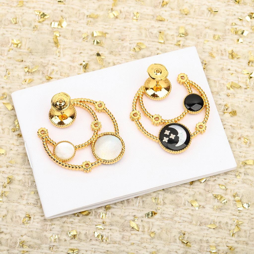 Hot Brand Vintage Earrings for Women Luxury Jewelry Fashion Diamond Compass Designer Eardrop Pure 925 Sliver Lady Stud Earrings