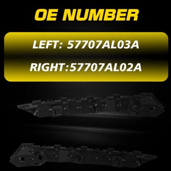 Front Driver & Passenger Bumper Fender Bracket For 15-19 Subaru Legacy Outback B