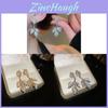 Zircon Stone Leaf Dangle Earrings For Women Elegant Long Fashion Accessories