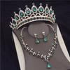 Princess Bridal Jewelry Sets Bride Tiara Crown Earring Set Necklace for Women Birthday Party Wedding Jewelry Sets Accessories
