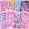 Cute Luminous Sanrio 3D Relief Stickers Kuromi Cinnamoroll My Melody Bubble Decals Cartoon Reward Decoration Sticker Toys