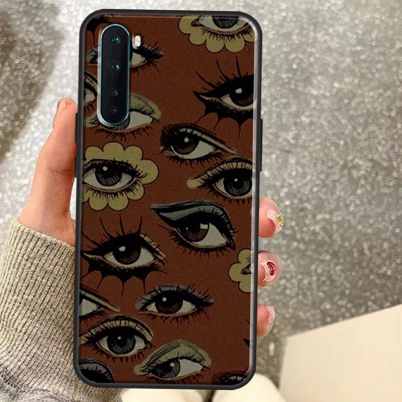 Eye Illustration Case For OnePlus 15R 13R 13T 12R 10T 15 13 12 11 10 9 Pro Nord 5 CE 4 3 2 Lite N20 N30 Coque