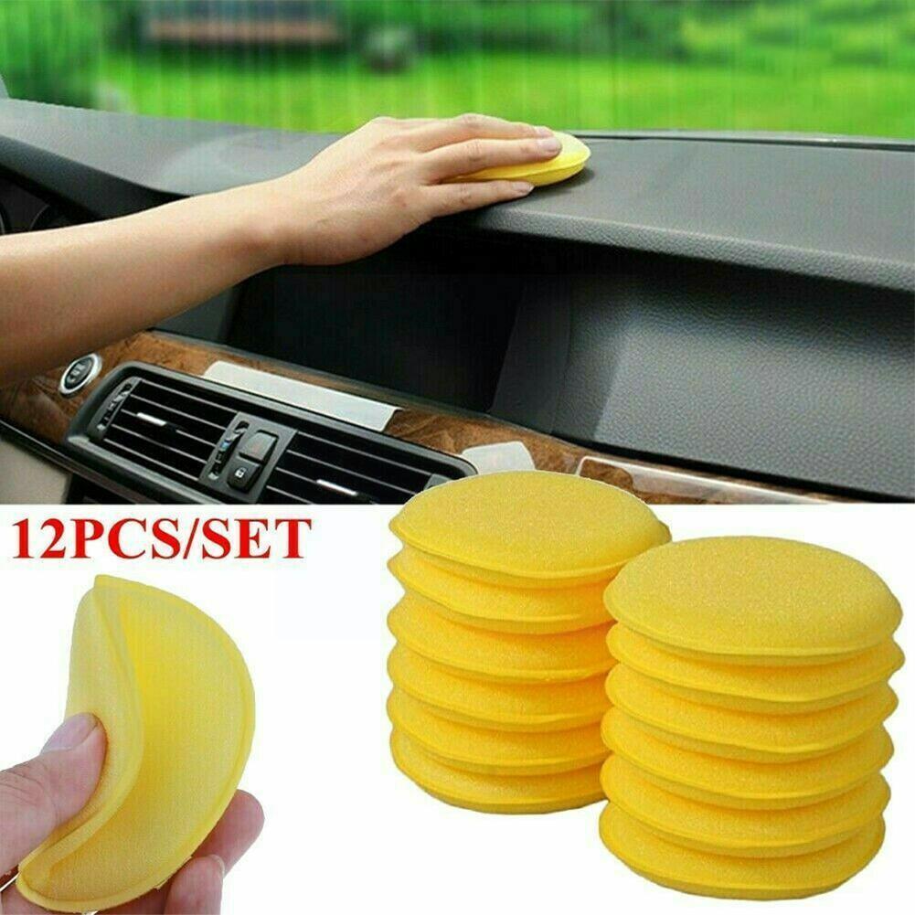 12PCS Car Waxing Polish Sponges High Density Foam Applicator and Sponges Pads detailing care tools Curing wash Polishing ca Y4I9
