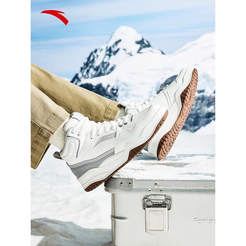 ANTA Mangguan Men s Fleece-Lined High-Top Winter Sneakers 42