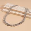 Metal round beaded collarbone necklace individual cold wind temperament item decoration