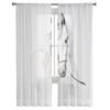 Animal Horse Watercolor Painting Tulle Curtains for Living Room Bedroom Decoration Chiffon Sheer Voile Kitchen Window Curtain