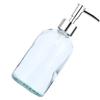 410ml Soap Dispenser Glass Lotion Bottle with Rustproof Stainless Steel for Bathroom and Kitchen Use
