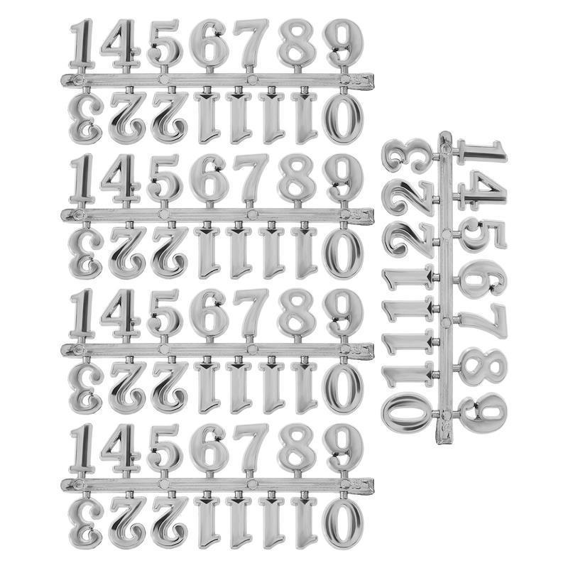 5 Sets Clock Arabic Numbers Clock Replacement Numbers Plastic Arabic Clocks Repair Parts Roman Numeral Wall Clock Number Plates