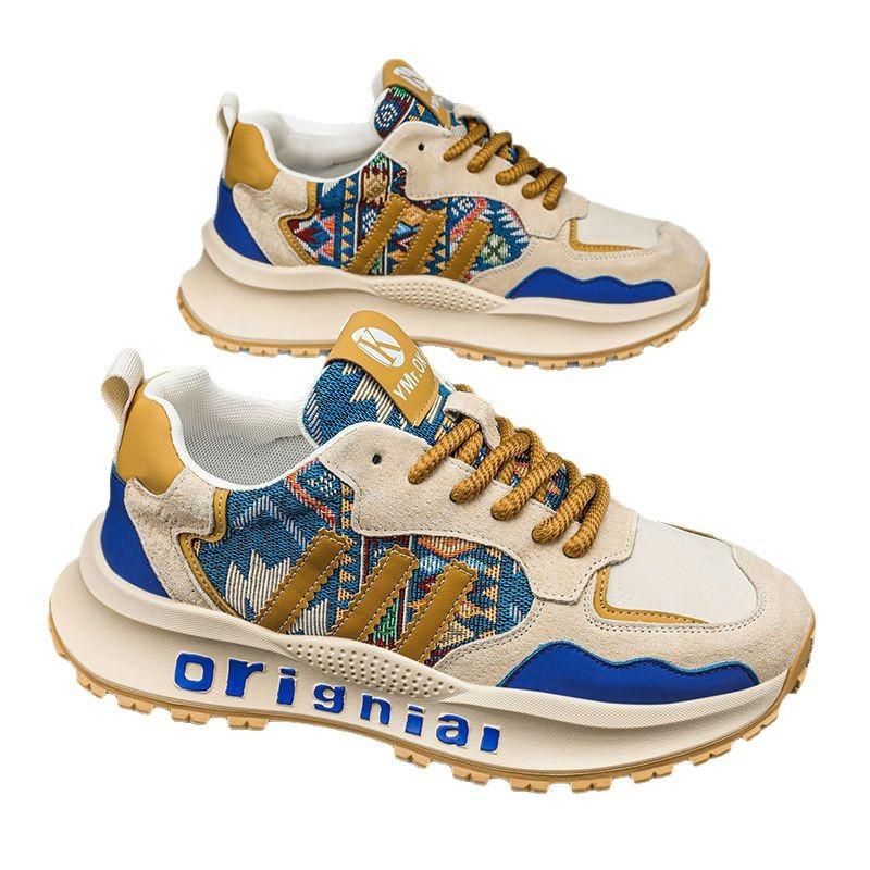2025 New Spring and Autumn Platform Casual Youth Running Shoes Sports Casual Shoes Dad Trendy Shoes European Station Men's Shoes